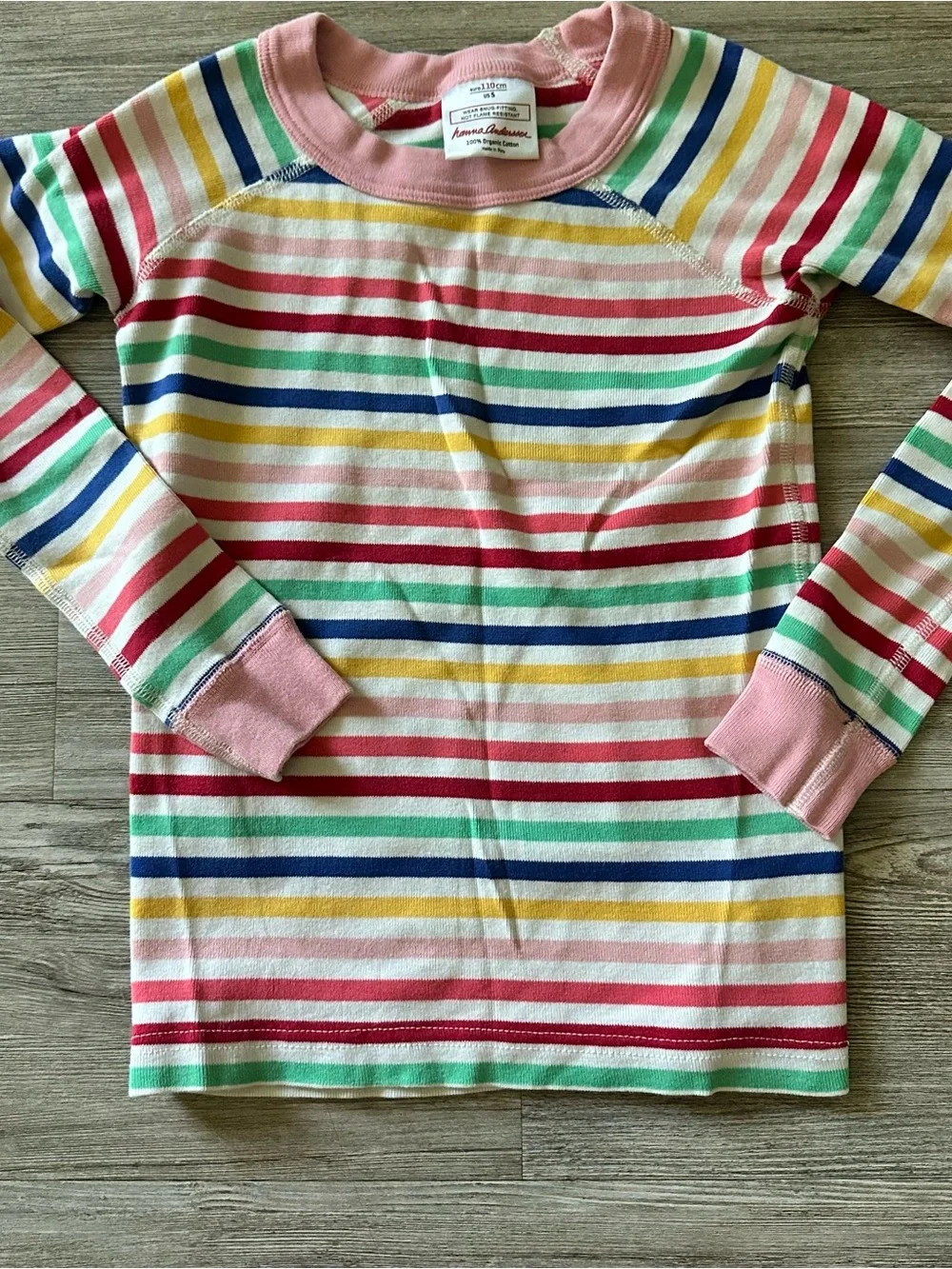 Hanna Andersson Kids Rainbow Stripe Pajama Set